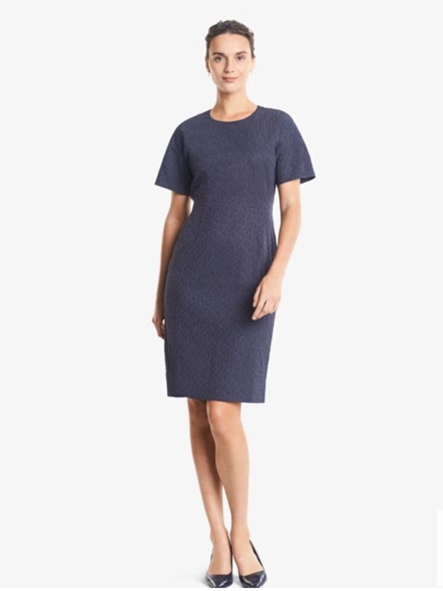 Mm Lafleur Dress Gayle Vineyard Jacquard Textured Midi In Orbit Grey
